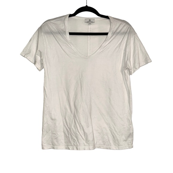 Adriano Goldschmied V-Neck Short Sleeve White Tee XS - Picture 1 of 6